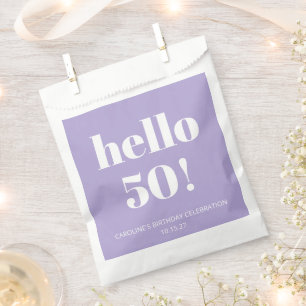 Fett Typografie Moderne Lavender Geburtstagspartei Geschenktütchen