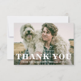 Fett Typografie Moderner Abschluss Dankeskarte