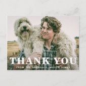 Fett Typografie Moderner Abschluss Postkarte (Vorderseite)