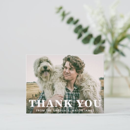 Fett Typografie Moderner Abschluss Postkarte (Stehend Vorderseite)