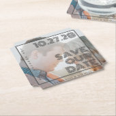 Fett Typografie Modernes Minimalistisches Foto Untersetzer (angewinkelt)