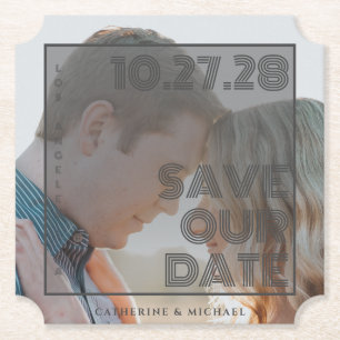 Fett Typografie Modernes Minimalistisches Foto Untersetzer