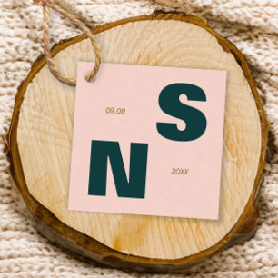 Fett Typografie Monogram Wedding Gift Geschenkanhänger