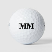 Fett Typografie Monogramm-Initialen Golfball (Vorderseite)