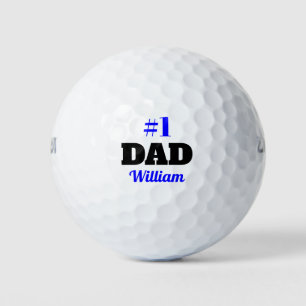 Fett Typografie Nummer 1 Vater Vatertag Golfball