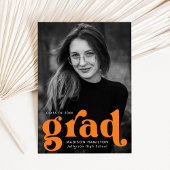 Fett Typografie Orange Foto Abschluss Ankündigung