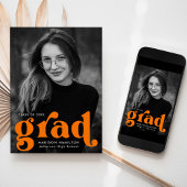 Fett Typografie Orange Foto Abschluss Ankündigung