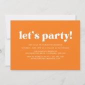 Fett Typografie Orange Foto Graduation Party Einladung (Rückseite)