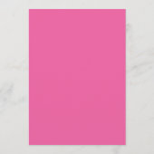 Fett Typografie Pink Yellow Modern Minimalistisch Menükarte (Rückseite)