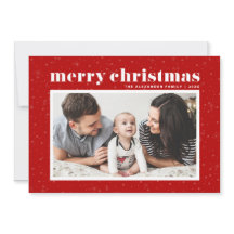 Fett Typografie Red Merry Weihnachten Foto