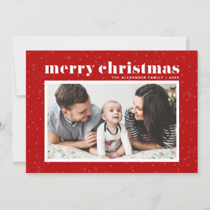 Fett Typografie Red Merry Weihnachten Foto
