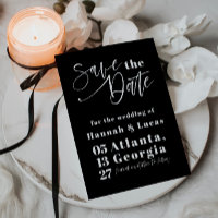 Fett Typografie schwarz-weiß Save the Date