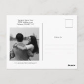 Fett Typografie und Foto Save the Date Postkarte (Rückseite)