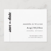 Fett Typografie und Foto Save the Date Postkarte (Vorderseite)