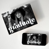 Fett Typografie Weißer Foto Abschluss Ankündigung