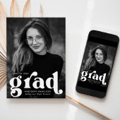 Fett Typografie Weißer Foto Abschluss Ankündigung