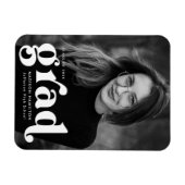 Fett Typografie Weißer Foto Abschluss Magnet (Horizontal)