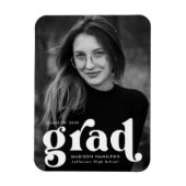 Fett Typografie Weißer Foto Abschluss Magnet (Vertikal)