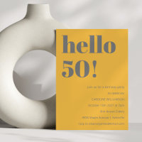 Fett Typografie Yellow Grau Moderne Geburtstagspar