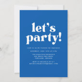 Fett Typografy Blue Foto Graduation Party Einladung (Rückseite)