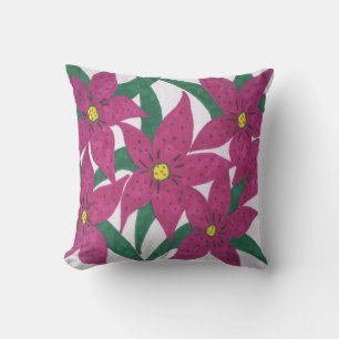Fett Ultra Violet Floral Bouquet Throw Kissen