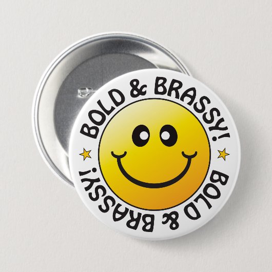 Fett- und Brassy-Abzeichen Button (Vorne & Hinten)