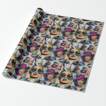 Fett- und Chic-Pop-Wrapping-Papier