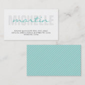 Fett und Cursiv (aquamarin) Visitenkarte (Vorne/Hinten)
