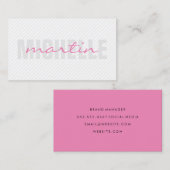 Fett und Cursiv (rosa) Visitenkarte (Vorne/Hinten)