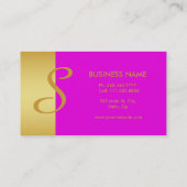 Fett und elegant Lila, gestreifter Makeup-Künstler Visitenkarte (Rückseite)