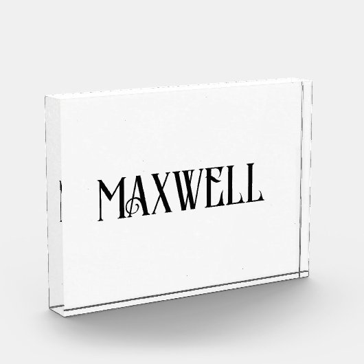 Fett und eleganter Name der schwarzen Familie Fotoblock (Links)