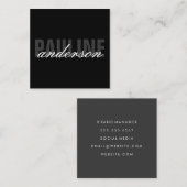 Fett und Extravaganter Text Quadratische Visitenkarte (Vorne/Hinten)