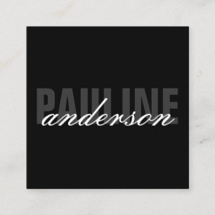 Fett und Extravaganter Text Quadratische Visitenkarte