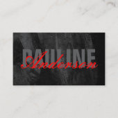 Fett und Extravaganter Text | Schwarze Textur Visitenkarte (Vorderseite)