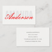 Fett und Extravaganter Text Visitenkarte (Vorne/Hinten)