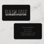 Fett und Extravaganter Text Visitenkarte (Vorne/Hinten)