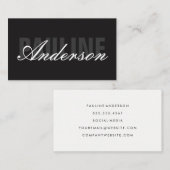 Fett und Extravaganter Text Visitenkarte (Vorne/Hinten)