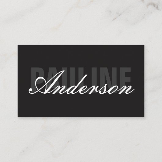 Fett und Extravaganter Text Visitenkarte (Vorderseite)