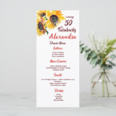 Fett und farbenfroh, fabelhaft 50 Wasserfarben Son Menükarte (Stehend Vorderseite)