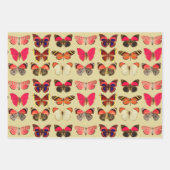 Fett- und farbenfrohe Butterfly-Packpapier Geschenkpapier Set (Vorderseite)