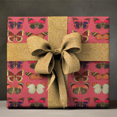 Fett- und farbenfrohe Butterfly-Packpapier Geschenkpapier Set