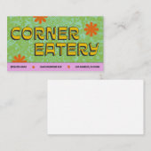 Fett- und farbenfrohe Retro-Visitenkarte Visitenkarte (Vorne/Hinten)