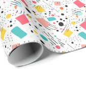 Fett und farbig Abstrakt geometrisch Geschenkpapier (Rolleneckpunkt)