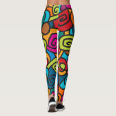 Fett und farbig Wirble Design-Leggings Leggings (Rückseite)