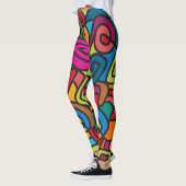 Fett und farbig Wirble Design-Leggings Leggings (Links)