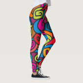 Fett und farbig Wirble Design-Leggings Leggings (Rechts)