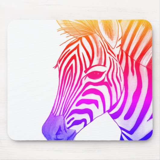 Fett und farbig zeichnend Zebra Mousepad (Vorne)