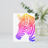 Fett und farbig zeichnend Zebra Postkarte (Stehend Vorderseite)