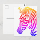 Fett und farbig zeichnend Zebra Postkarte (Vorne/Hinten)