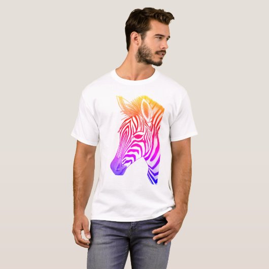 Fett und farbig zeichnend Zebra T-Shirt (Vorne ganz)